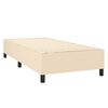 vidaXL Sommier &agrave; lattes de lit matelas et LED Cr&egrave;me 90x190 cm Tissu