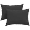 vidaXL Coussins de canapé 2 pcs Noir 70 x 50 cm tissu