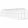 vidaXL Poulailler Argent&eacute; 1000 x 200 x 200 cm Acier galvanis&eacute;