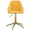 vidaXL Chaises pivotantes à manger lot de 6 jaune velours