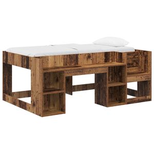 vidaXL Cadre de lit pour enfants avec rangement Bois ancien