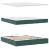 VidaXL Cadre de lit ottoman avec matelas vert foncé 180x200 cm velours