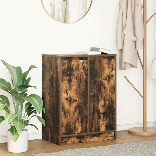 vidaXL Buffet chêne fumé 57x34x76 cm bois d'ingénierie