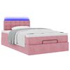 vidaXL Cadre de lit ottoman avec matelas rose 120x200 cm velours