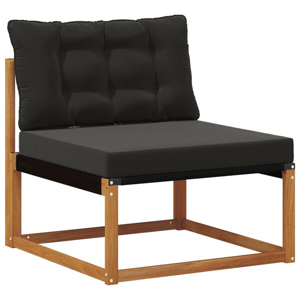 vidaXL Ensemble de canap&eacute;s d'ext&eacute;rieur 18 pcs Naturel et Noir