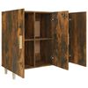 vidaXL Buffet chêne fumé 90x34x80 cm bois d'ingénierie