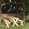 vidaXL Table de jardin 220x73x70 cm Bois de pin impr&eacute;gn&eacute;