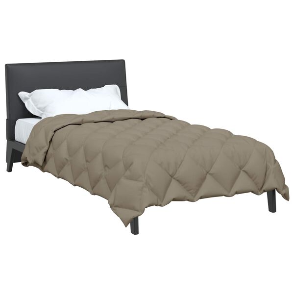 vidaXL Duvet d'hiver Gris clair 220 x 140 cm Microfibre