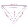vidaXL Voile d'ombrage 160 g/m² triangulaire bleu 4x4x5,8 m PEHD