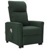 vidaXL Fauteuil de massage Vert fonc&eacute; Tissu