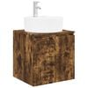 vidaXL Vanit&eacute; de lavabo mural Ch&ecirc;ne fum&eacute; 49,5 x 44,5 x 65 cm