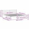 vidaXL Cadre de lit avec t&ecirc;te de lit Blanc 200 x 210 cm Pin massif