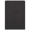 vidaXL Buffet haut noir 67x39x95 cm acier