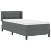 vidaXL Lit &agrave; ressorts avec matelas Gris fonc&eacute; 200 x 90 cm Polyester