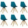 vidaXL Ensemble de salle &agrave; manger 7 pcs Turquoise et noir