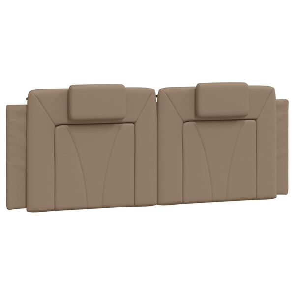 vidaXL Coussin de t&ecirc;te de lit Viana cappuccino 120 cm similicuir