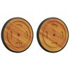 vidaXL Roues Espace avec roue 2 pc Marron 20.5 x 20.5 x 2 cm