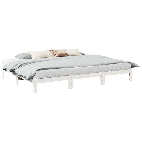 VidaXL Cadre de lit familial sans matelas blanc 240x200 cm