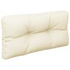 vidaXL Coussins de palette lot de 2 cr&egrave;me tissu
