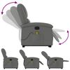 vidaXL Fauteuil de massage inclinable Gris fonc&eacute; Tissu