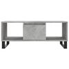 vidaXL Table basse Gris béton 90x50x36,5 cm Bois d'ingénierie