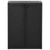 vidaXL Armoire de rangement de jardin Noir 65x45x88 cm PP Rotin