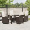vidaXL Ensemble de salle à manger pour jardin 5 pcs Marron Poly rotin