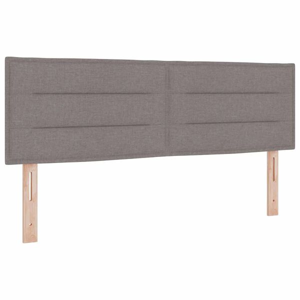 vidaXL T&ecirc;te de lit avec t&ecirc;te de lit Taupe 144 cm Cuir synth&eacute;tique