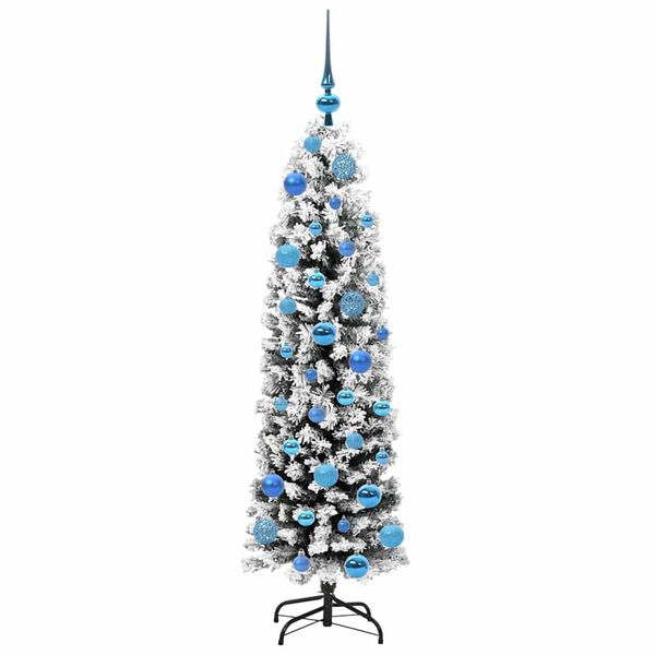 vidaXL Sapin de Noël artificiel Vert 150 cm PVC et acier et plastique
