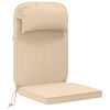 vidaXL Coussin de transat ensoleill&eacute; 100 % polyester Cr&egrave;me