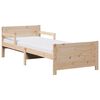 vidaXL Cadre de lit avec matelas extensible Marron 80 x 200 cm