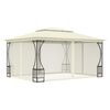 vidaXL Tonnelle avec moustiquaire 300x400x265 cm Cr&egrave;me