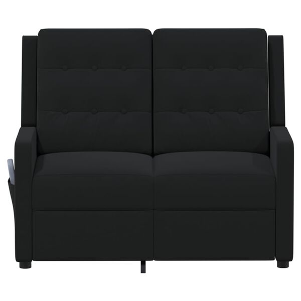 vidaXL Fauteuil de massage inclinable &agrave; 2 places noir tissu