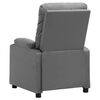 vidaXL Fauteuil de massage &eacute;lectrique Gris Similicuir