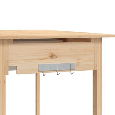 vidaXL Table de rempotage et évier 147,5x44x139,5 cm bois massif sapin