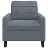 vidaXL Fauteuil Gris fonc&eacute; 60 cm Velours