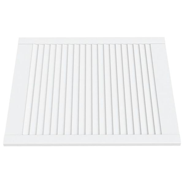 vidaXL Porte d'armoire &agrave; persiennes blanc 69x59,4cm bois de pin massif