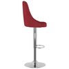 vidaXL Tabourets de bar lot de 2 rouge bordeaux tissu