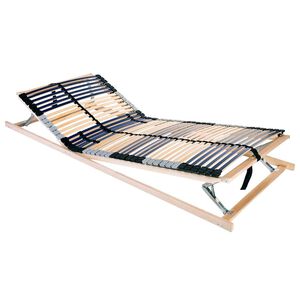 vidaXL Sommier &agrave; lattes Marron 80 x 190 cm Bois de h&ecirc;tre massif