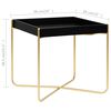 vidaXL Table d'appoint Noir et doré 38x38x38,5 cm MDF