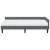 vidaXL Cadre de lit d'angle avec matelas Autre 2 pcs Gris Velours