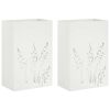 vidaXL Cache-pot de jardin 2 pc Blanc 50 x 30 x 75 cm