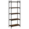 vidaXL Biblioth&egrave;que 5 niveaux ch&ecirc;ne fum&eacute; 60x30x154cm bois d'ing&eacute;nierie