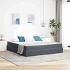 vidaXL Lit avec rangement et matelas Gris fonc&eacute; 160 x 200 cm Velours