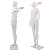 vidaXL Mannequin femme corps complet base verre Blanc brillant 175 cm