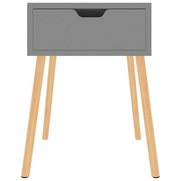 vidaXL Tables de chevet 2 pcs Gris 40x40x56 cm Bois d'ingénierie