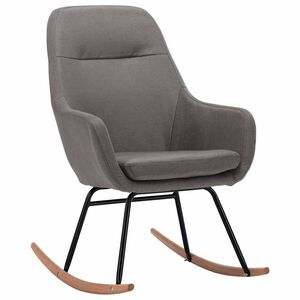 vidaXL Chaise &agrave; bascule Gris clair Tissu