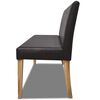 vidaXL Banc 139,5 cm Marron fonc&eacute; Similicuir