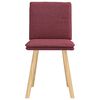 vidaXL Chaises à manger lot de 2 rouge bordeaux tissu