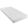 vidaXL Lit avec matelas Gris fonc&eacute; Tissu 140x200 cm